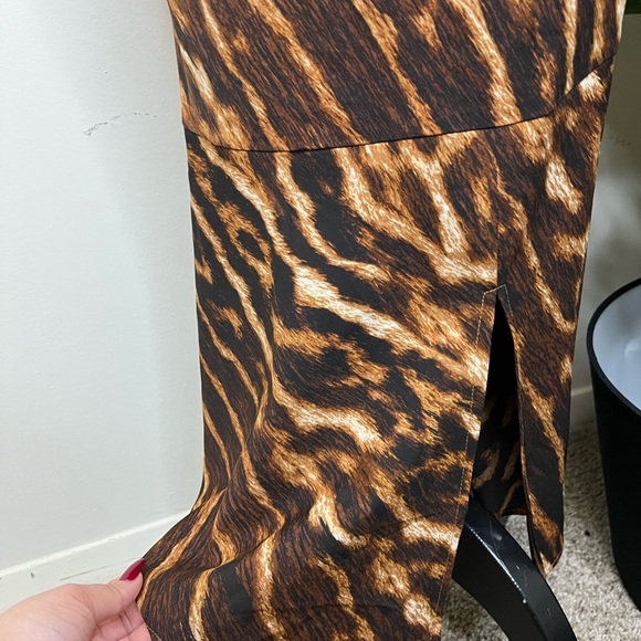 Rebdolls Brown Animal Print Dress - Picture 3 of 4